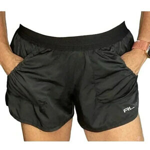 RLX Ralph Lauren Tennis Running Athletic Shorts Black Women Small.   57